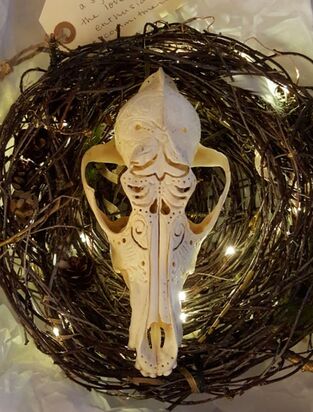 Carved Fox Skull