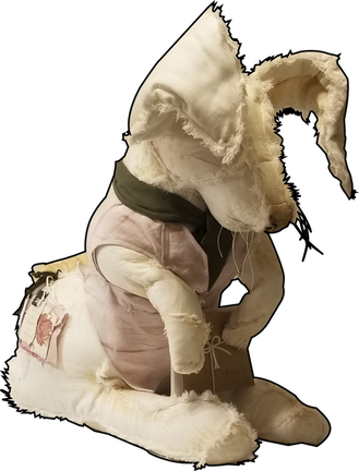 Mixed Media Textile Hare Sculpture